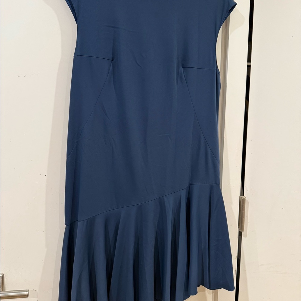 Akris Punto Blue Sleeveless Asymmetrical Dress